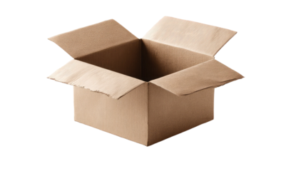 Cardboard Box Warehouse Mockup with Transparent Background – PNG Available

