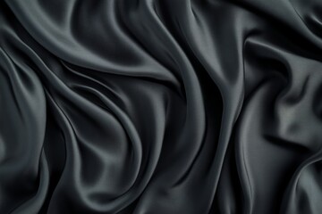 Obraz premium Dark grey silk drapes in flowing folds