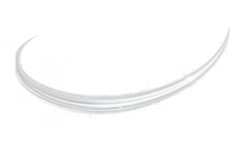 A dynamic grey abstract trail of lines creates a motion effect, isolated on transparent background