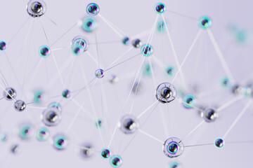 Abstract background of plexus net with connected lines and points