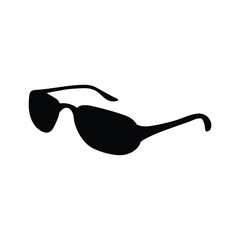 Sunglasses, black isolated icon, vector illustration