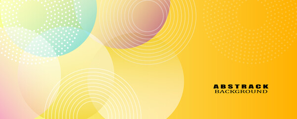 Colorful abstract background overlap layer on bright space with circles effect decoration. Modern graphic design element multicolor style concept for web banner, art, flyer, card, or brochure cover.