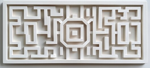 Abstract Maze Relief Art