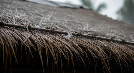 Fototapeta premium Detailed thatch roof texture.
