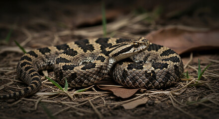 Obraz premium Snake with textured scales, close-up.