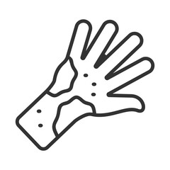 Rash Icon Outline Style. Vector Illustration Design