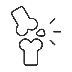 Fototapeta premium Osteoporosis Icon Outline Style. Vector Illustration Design