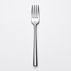 Silver Fork Isolated on White Background for Culinary or Dining Use