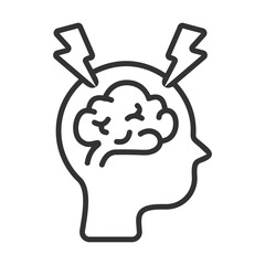 Stroke Icon Outline Style. Vector Illustration Design