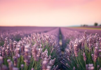 Fototapeta premium lavender field at sunset