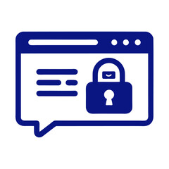 Secure chat icon design