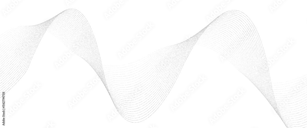 Wall mural vector flowing abstract gray linear with future technology concept