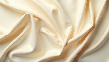 Obraz premium Creamy fabric drapes, subtle folds Perfect for product shots , minimal background, product background