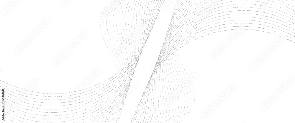 Poster vector flowing particles curve lines element wave with future technology concept