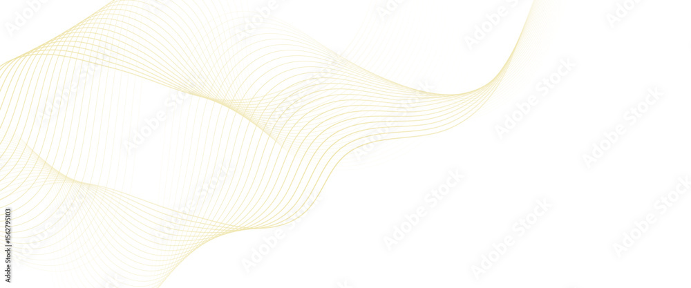 Poster vector flowing particles curve lines element wave with future technology concept