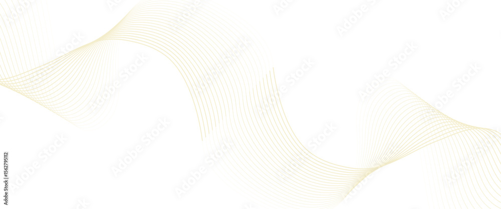 Poster vector flowing particles curve lines element wave with future technology concept