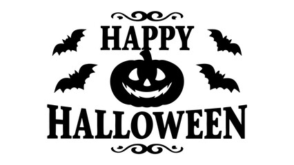 Happy halloween silhouette vector