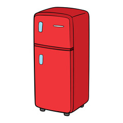 Side view of a modern refrigerator with sleek doors, visible handles, and smooth edges—perfect for showcasing its compact depth and contemporary kitchen style.
