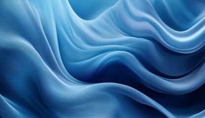 Obraz premium Fluid, flowing, blue fabric
