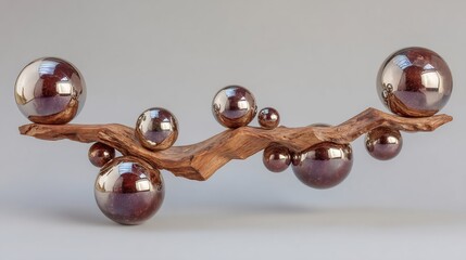 Equilibrium: A Sculptural Harmony of Wood and Glass