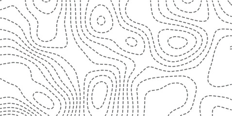 Geographic mountain relief diagram line wave carve pattern. Abstract topo contour map on white background, Topographic map Topographic contour lines map seamless pattern. 