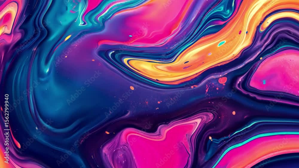 Poster vibrant and colorful abstract background with fluid patterns in dynamic hues and textures, vibrant c
