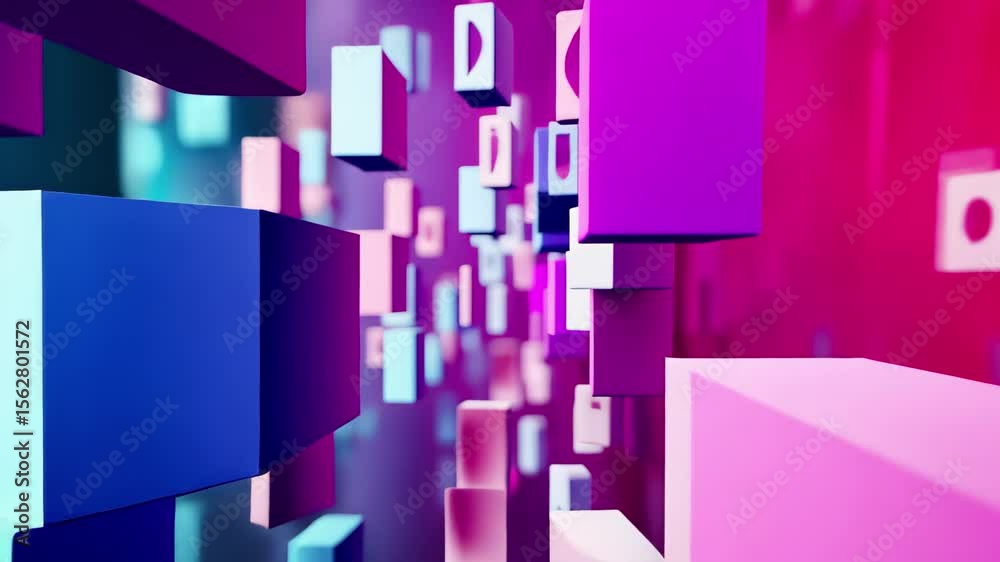 Poster colorful binary numbers create a minimal technology metaphor in a digital landscape, binary numbers 