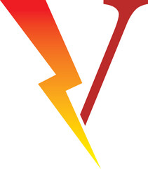 Power Energy Lightning V Logo