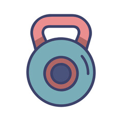  Durable Kettlebell for Effective Fitness Training. Design of Fitness and Gym Icons.