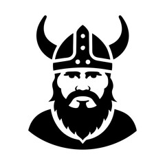 Viking warrior in helmet icon