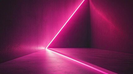 Pink Neon Corner Light Beams.
