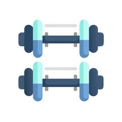  Weighted Dumbbells Icon for Fitness. Design of Fitness and Gym Icons.