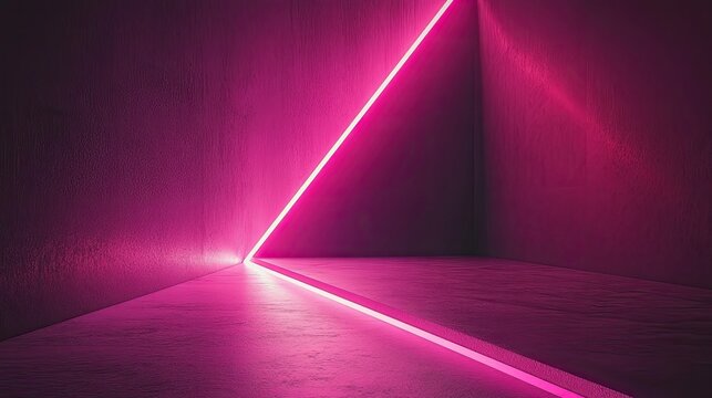 Pink Neon Corner Light Beams.