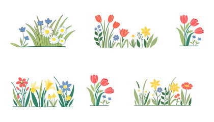 Organic flat flower collection