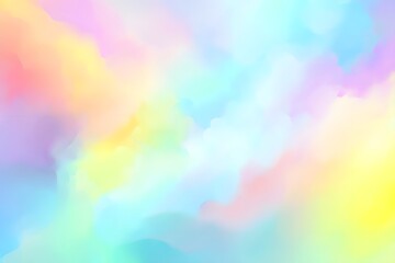Beautiful blurred pastel background, soft rainbow colors, vector illustration, flat design, pastel blue and yellow, 