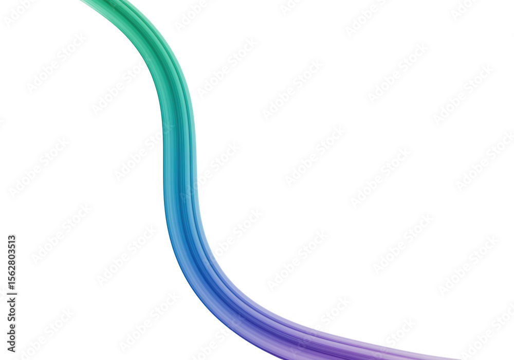 Poster a vibrant colorful gradient curve flows smoothly isolated on transparent background