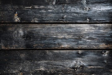 
Black wooden board with scratches and dust, a vintage background.