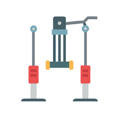  Adjustable Cable Crossover Machine Icon Design. Design of Fitness and Gym Icons.