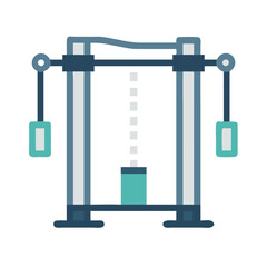  Dynamic Cable Crossover Machine Icon for Workouts. Design of Fitness and Gym Icons.
