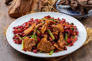 Hunan Spicy Fried Pork Dregs