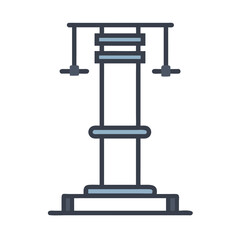  Effective Weighted Strength Training Gear for Performance. Design of Fitness and Gym Icons.