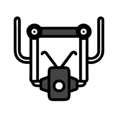  Innovative Resistance Band Anchor Icon. Design of Fitness and Gym Icons.