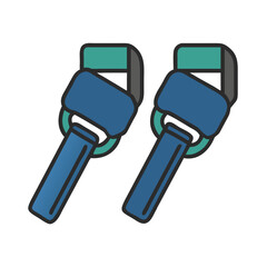  Innovative Weighted Powerlifting Straps Icon. Design of Fitness and Gym Icons.