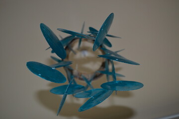 blue shell wind chime 