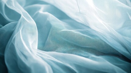 Obraz premium Light Blue Fabric Material Soft Texture Close Up for Medical or Fashion Use