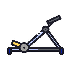  Fitness Adjustable Compact Rowing Machine Icon. Design of Fitness and Gym Icons.