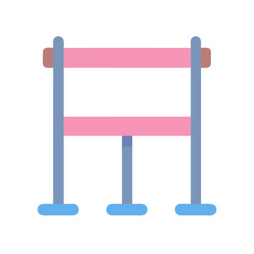  Adjustable Gymnastics Parallel Bars for Versatile Use. Design of Fitness and Gym Icons.