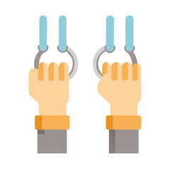  Adjustable Hand Exercise Rings for Versatile Use. Design of Fitness and Gym Icons.