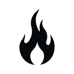 Vector fire and flame icons: a set of burning hot illustrations perfect for danger signs or energy symbols fire symbol sign icon vector illustration on white background