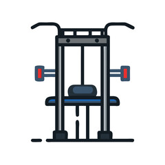  Innovative Multi-Function Gym Power Tower Icon. Design of Fitness and Gym Icons.